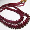 286 / ctw - 18 inches 2 strand - Neckless - Natural High Quality - RUBY - Smooth Rondell Beads - size 3 - 7 mm Approx